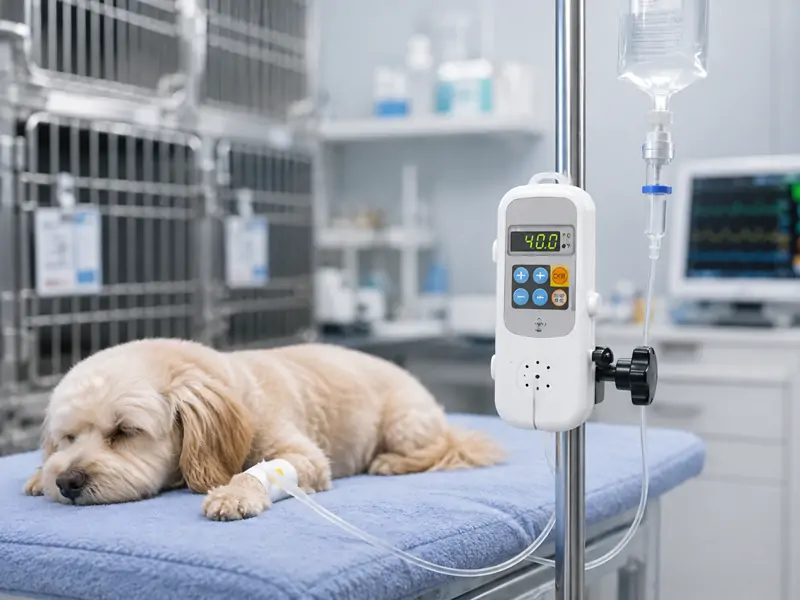 Veterinary IV Fluid Warming Procedure