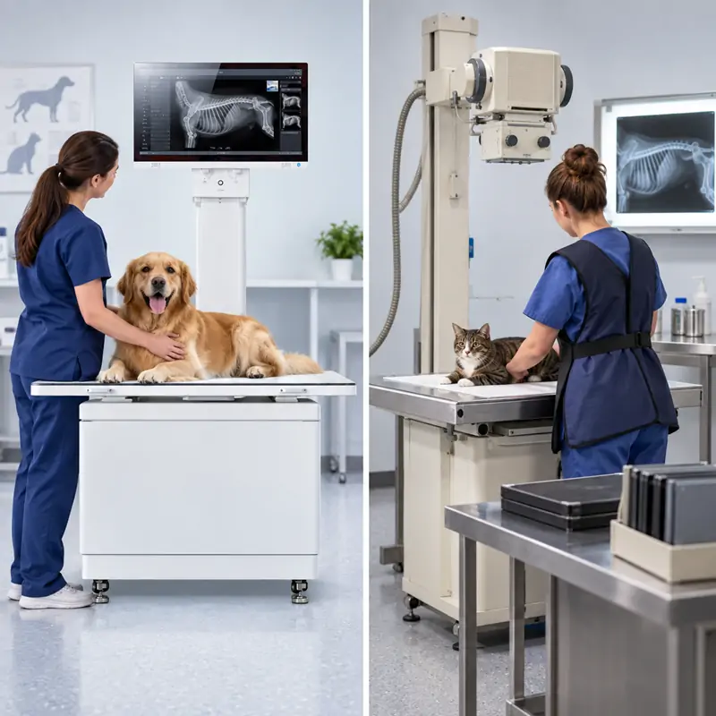 Veterinary DR vs Conventional X-Ray