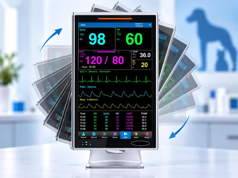DERRY VK18 advanced large veterinary patient monitor