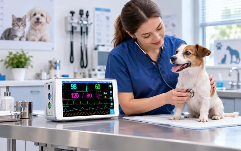 Veterinary patient monitor in veterinary clinic